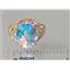 10K, 14K or 18K Gold Ladies Ring, Mercury Mist Topaz, R114