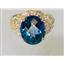10K, 14K or 18K Gold Ladies Ring, Neptune Garden Topaz, R114