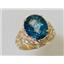 10K, 14K or 18K Gold Ladies Ring, Neptune Garden Topaz, R114