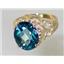10K, 14K or 18K Gold Ladies Ring, Neptune Garden Topaz, R114