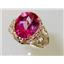 10K, 14K or 18K Gold Ladies Ring, Pure Pink Topaz, R114