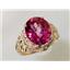 10K, 14K or 18K Gold Ladies Ring, Pure Pink Topaz, R114