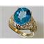 10K, 14K or 18K Gold Ladies Ring, Swiss Blue Topaz, R114