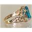 10K, 14K or 18K Gold Ladies Ring, Swiss Blue Topaz, R114
