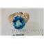 10K, 14K or 18K Gold Ladies Ring, Swiss Blue Topaz, R114