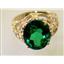 10K, 14K or 18K Gold Ladies Ring, Russian Nanocrystal Emerald, R114