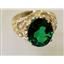 10K, 14K or 18K Gold Ladies Ring, Russian Nanocrystal Emerald, R114