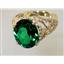 10K, 14K or 18K Gold Ladies Ring, Russian Nanocrystal Emerald, R114
