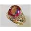 10K, 14K or 18K Gold Ladies Ring, Twilight Fire Topaz, R114