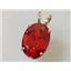 P084, Padparadsha CZ 14k Gold Pendant