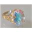 10K, 14K or 18K Gold Ladies Ring, Mercury Mist Topaz, R049