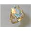 10K, 14K or 18K Gold Ladies Ring, Mercury Mist Topaz, R049