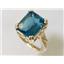 10K, 14K or 18K Gold Ladies Ring, London Blue Topaz, R188