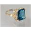 10K, 14K or 18K Gold Ladies Ring, London Blue Topaz, R188