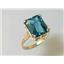 10K, 14K or 18K Gold Ladies Ring, London Blue Topaz, R188