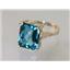 10K, 14K or 18K Gold Ladies Ring, London Blue Topaz, R188