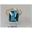 10K, 14K or 18K Gold Ladies Ring, London Blue Topaz, R188