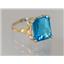 10K, 14K or 18K Gold Ladies Ring, Swiss Blue Topaz, R188