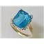 10K, 14K or 18K Gold Ladies Ring, Swiss Blue Topaz, R188
