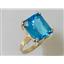 10K, 14K or 18K Gold Ladies Ring, Swiss Blue Topaz, R188
