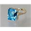 10K, 14K or 18K Gold Ladies Ring, Swiss Blue Topaz, R188