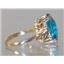 10K, 14K or 18K Gold Ladies Ring, Swiss Blue Topaz, R188