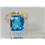 10K, 14K or 18K Gold Ladies Ring, Swiss Blue Topaz, R188