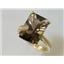 10K, 14K or 18K Gold Ladies Ring, Smoky Quartz, R189