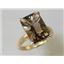 10K, 14K or 18K Gold Ladies Ring, Smoky Quartz, R189