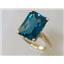 10K, 14K or 18K Gold Ladies Ring, London Blue Topaz, R189