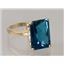 10K, 14K or 18K Gold Ladies Ring, London Blue Topaz, R189