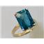 10K, 14K or 18K Gold Ladies Ring, London Blue Topaz, R189