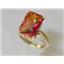 10K, 14K or 18K Gold Ladies Ring, Twilight Fire Topaz, R189
