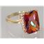10K, 14K or 18K Gold Ladies Ring, Twilight Fire Topaz, R189