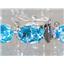 SB002, Swiss Blue Topaz, 925 Sterling Silver Bracelet