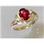10K, 14K or 18K Gold Ladies Ring, Crimson Fire Topaz, R176