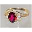 10K, 14K or 18K Gold Ladies Ring, Crimson Fire Topaz, R176
