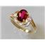 10K, 14K or 18K Gold Ladies Ring, Crimson Fire Topaz, R176