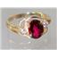 10K, 14K or 18K Gold Ladies Ring, Crimson Fire Topaz, R176