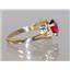 10K, 14K or 18K Gold Ladies Ring, Crimson Fire Topaz, R176