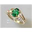 10K, 14K or 18K Gold Ladies Ring, Russian Nanocrystal Emerald, R176
