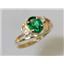 10K, 14K or 18K Gold Ladies Ring, Russian Nanocrystal Emerald, R176