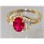 10K, 14K or 18K Gold Ladies Ring, Created Ruby, R176