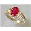 10K, 14K or 18K Gold Ladies Ring, Created Ruby, R176
