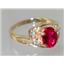 10K, 14K or 18K Gold Ladies Ring, Created Ruby, R176