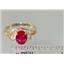 10K, 14K or 18K Gold Ladies Ring, Created Ruby, R176