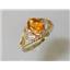 10K, 14K or 18K Gold Ladies Ring, Citrine, R137