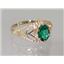 10K, 14K or 18K Gold Ladies Ring, Russian Nanocrystal Emerald, R137