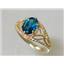 10K, 14K or 18K Gold Ladies Ring, London Blue Topaz, R137