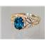 10K, 14K or 18K Gold Ladies Ring, London Blue Topaz, R137